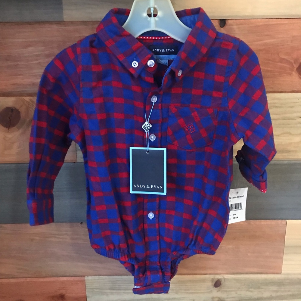 18-24 month collared button down onesie